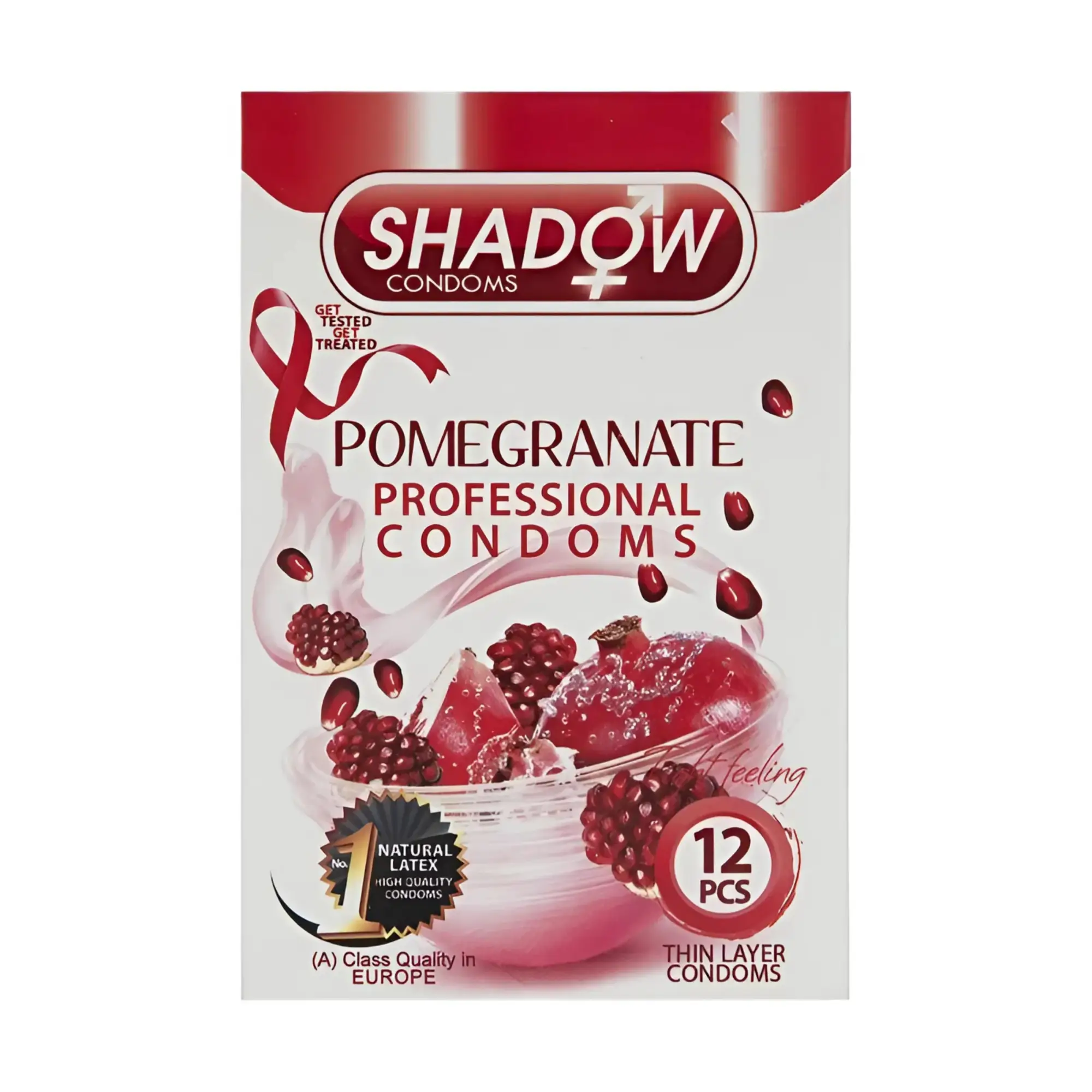 کاندوم شادو مدل Pomegranate بسته 12 عددی