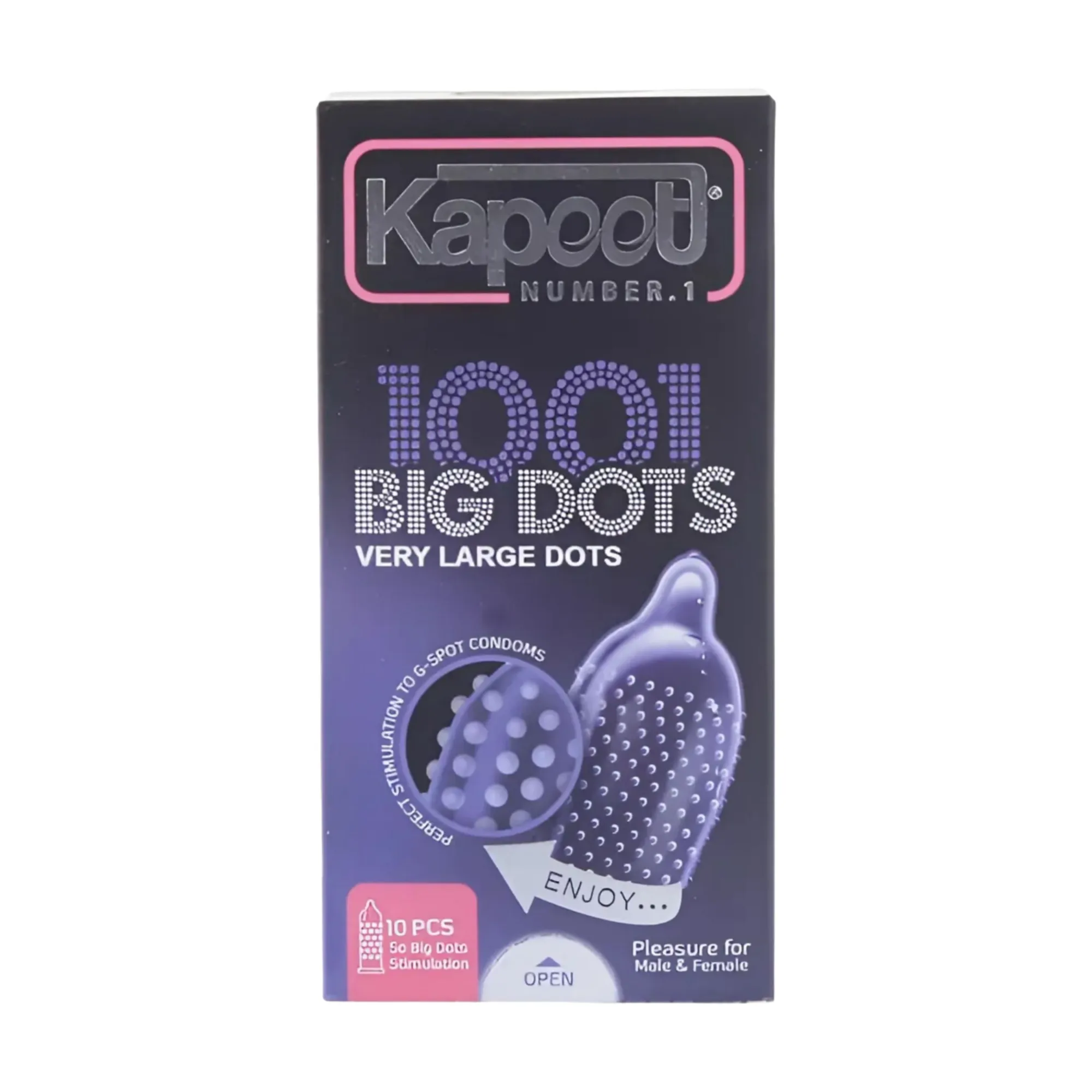 کاندوم کاپوت مدل BIG DOTS بسته 10 عددی