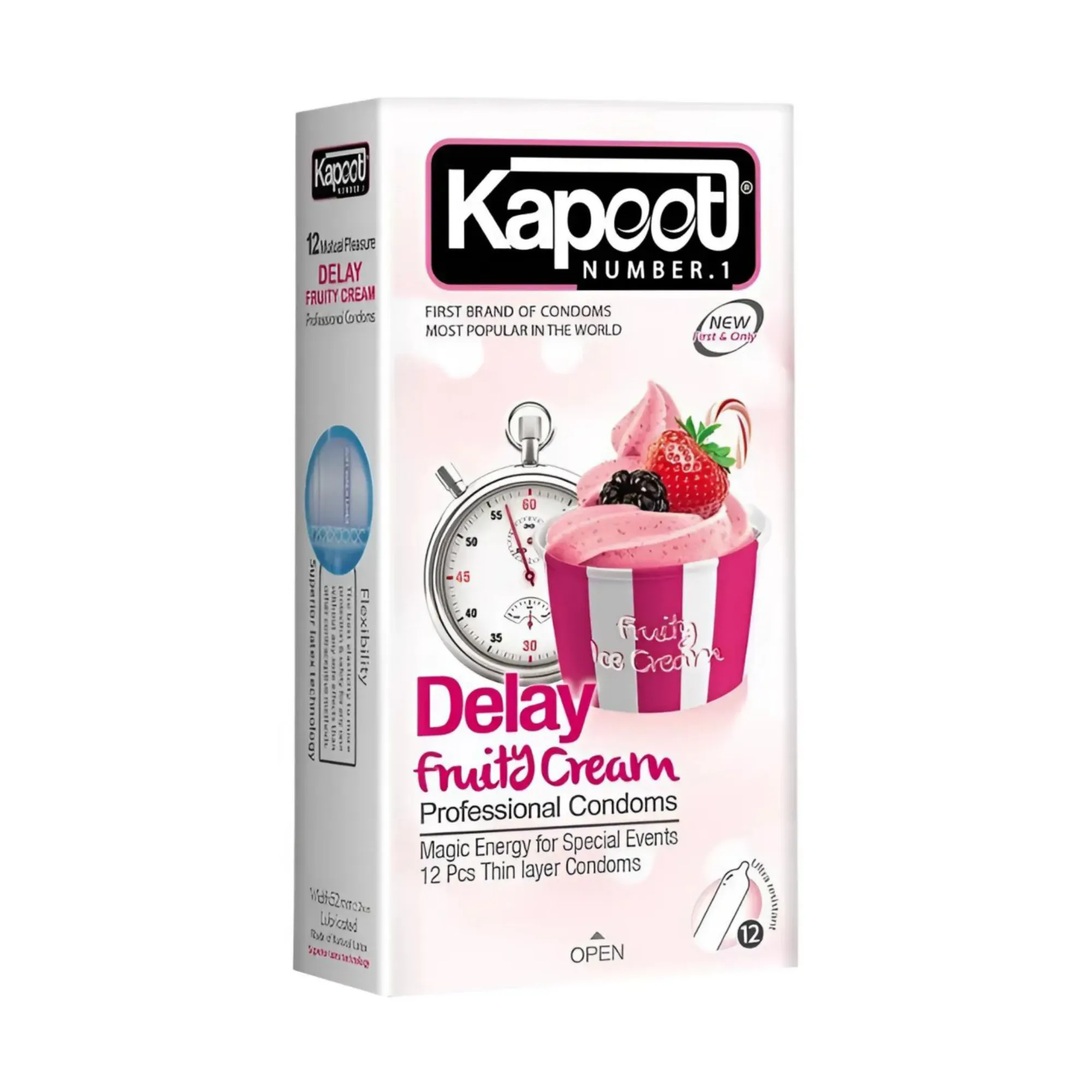 کاندوم کاپوت مدل Delay Fruty Cream بسته 12 عددی